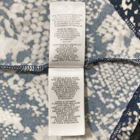 JONES NEW YORK Black snake print cold shoulder short sleeve top ~ MEDIUM LARGE - Picture 14 of 15